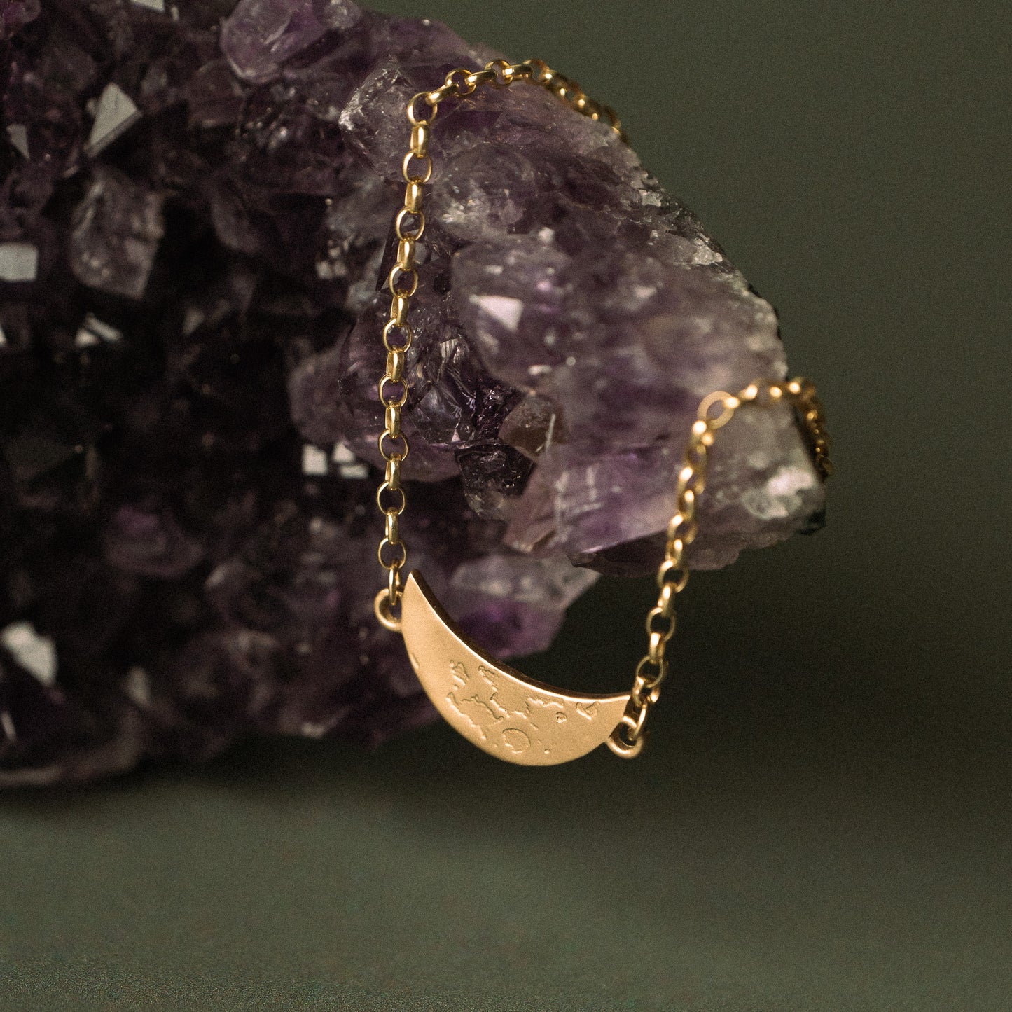 Gold Crescent Moon Bracelet