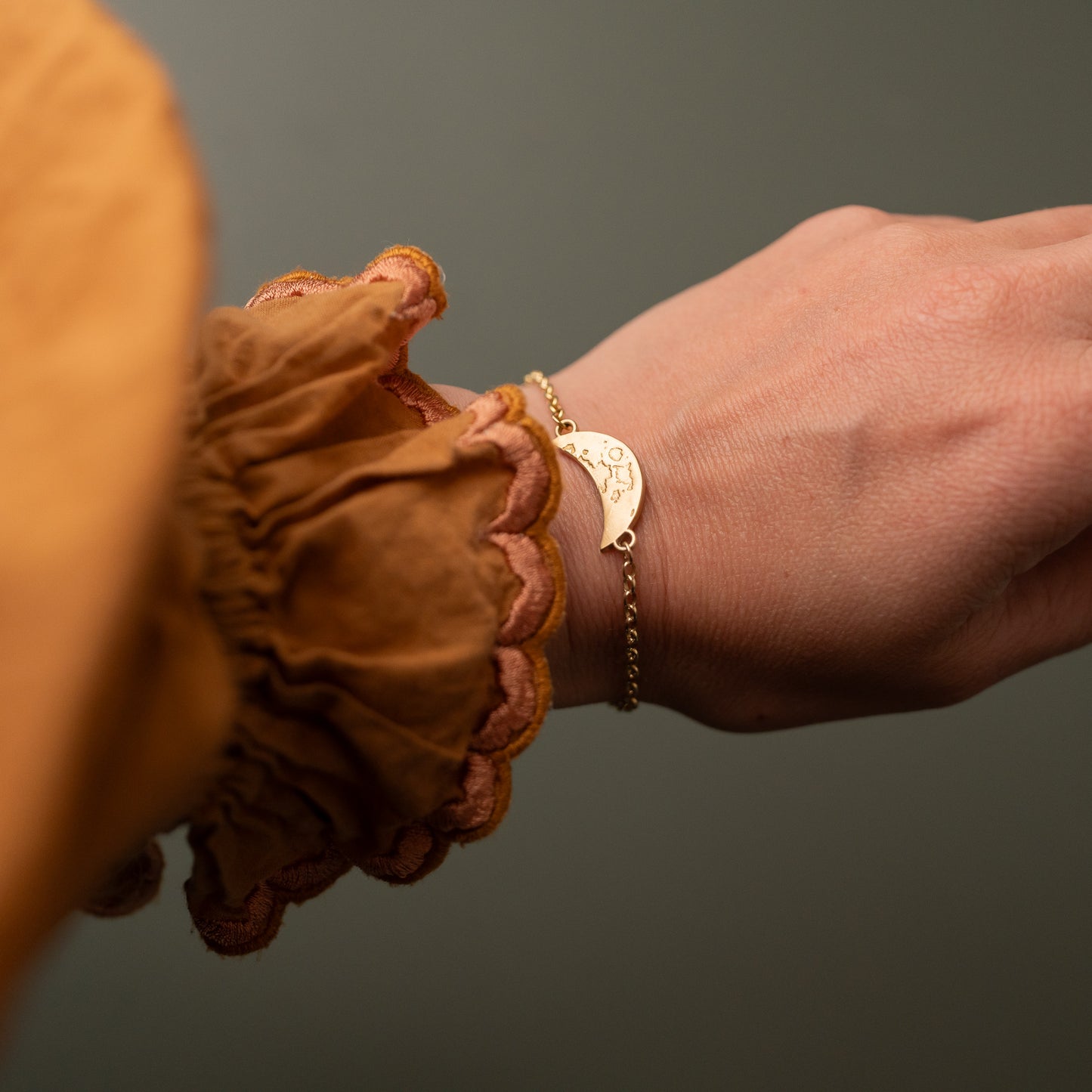 Gold Crescent Moon Bracelet