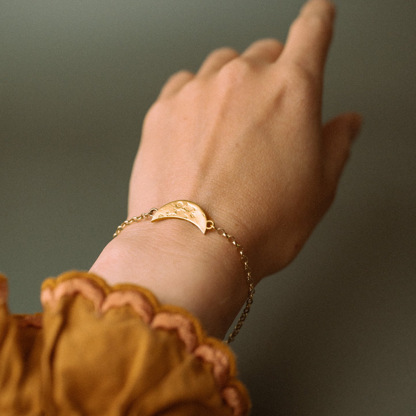 Gold Crescent Moon Bracelet