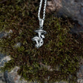 Toadstool Cluster Silver Pendant Necklace