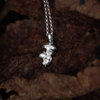 Toadstool Cluster Silver Pendant Necklace