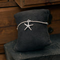 Starfish Charm Sterling Silver Stretch Bracelet