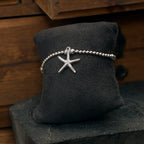 Starfish Charm Sterling Silver Stretch Bracelet
