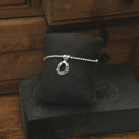 Limpet Charm Stretchy Sterling Silver Bracelet