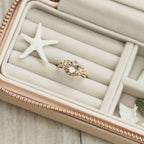 Yellow and White Gold Barnacle Ring with Morganite