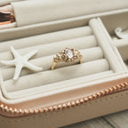 Yellow and White Gold Barnacle Ring with Morganite