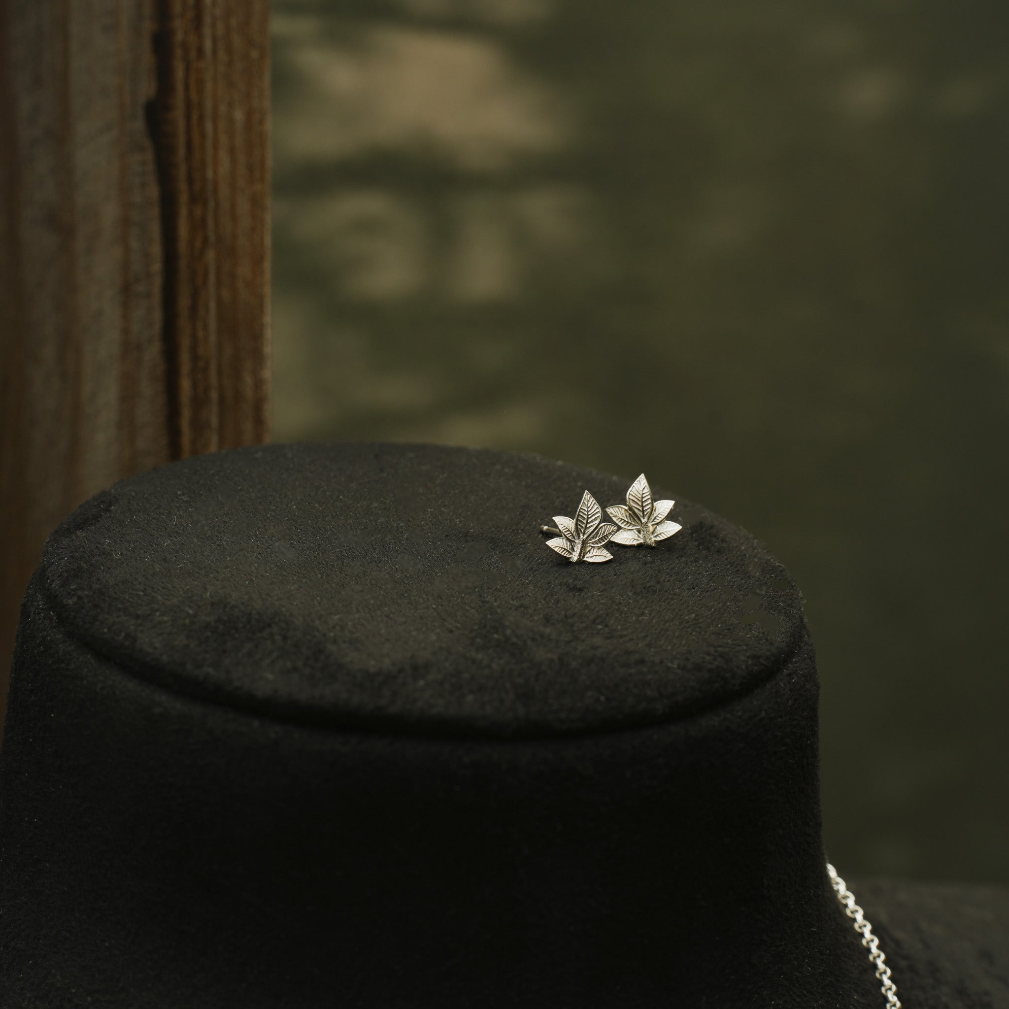 White Gold Gaia Stud Earrings