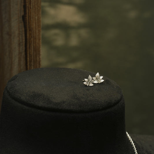 White Gold Gaia Stud Earrings
