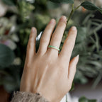 Eostre - Bifröst Silver Enamel Ring (Lime Green)
