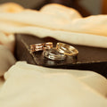 Gold Narrow Strata Ring - Yellow, Rose or White Gold
