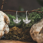 Sterling Silver Honey Bee Dangle Earrings