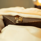 Strata Wide Gold Ring