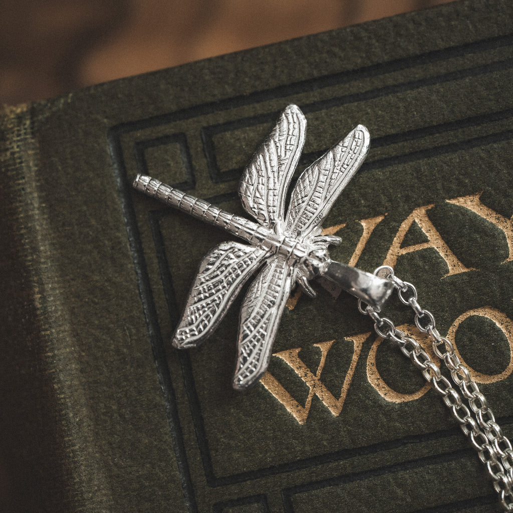 Sterling Silver Dragonfly Pendant Necklace