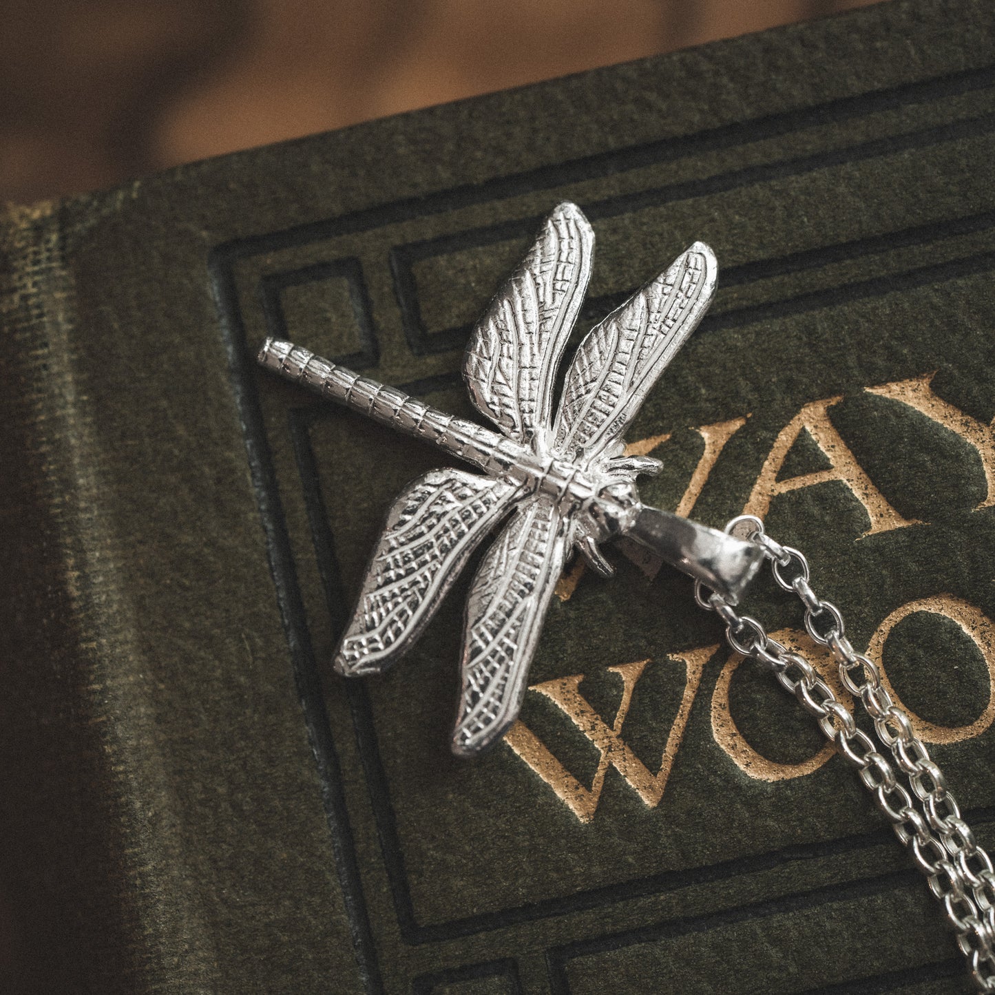 Sterling Silver Dragonfly Pendant Necklace