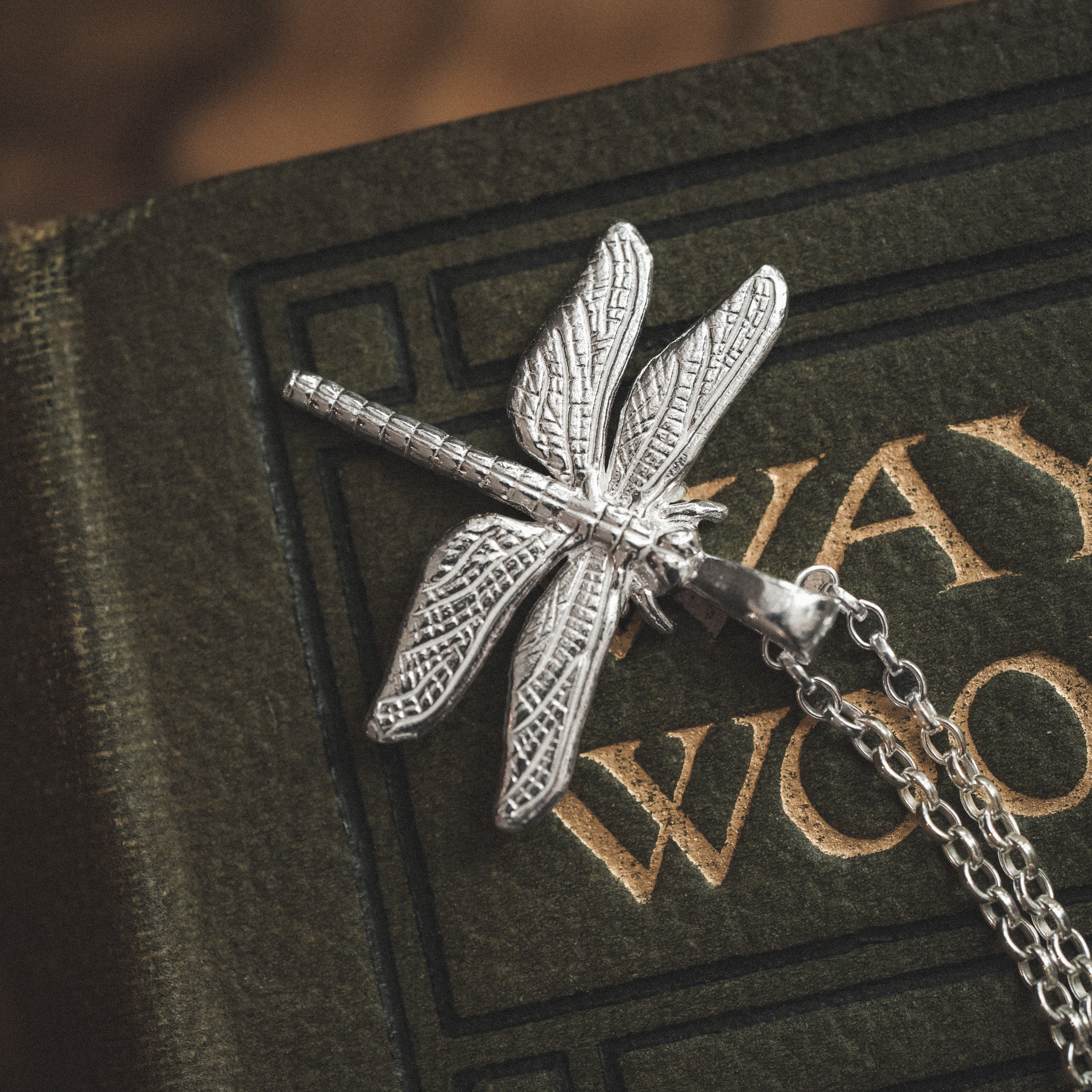 Sterling Silver Dragonfly Pendant Necklace