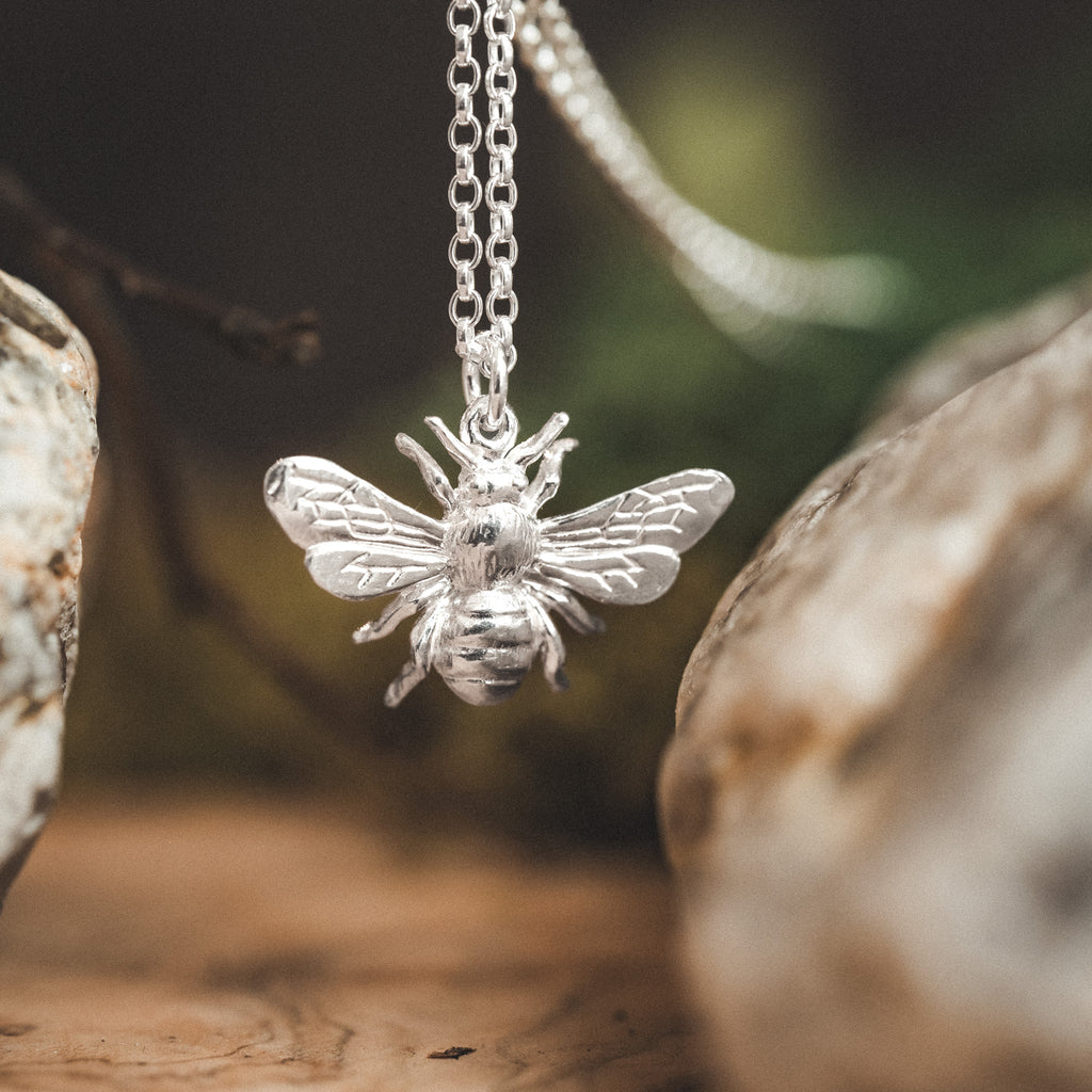 Sterling Silver Honey Bee Necklace