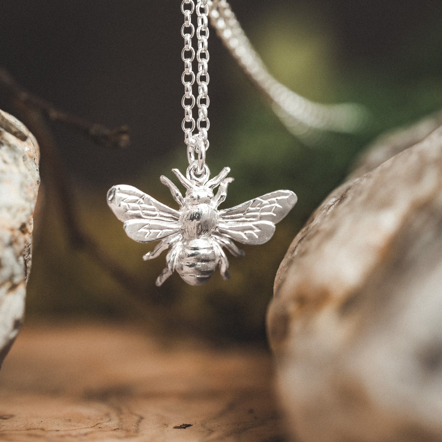 Sterling Silver Honey Bee Necklace