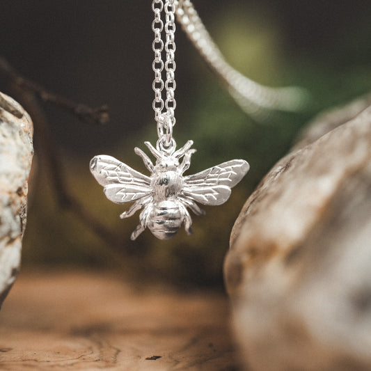 Sterling Silver Honey Bee Necklace