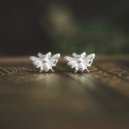 Sterling Silver Honey Bee Stud Earrings