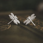 Sterling Silver Dragonfly Stud Earrings