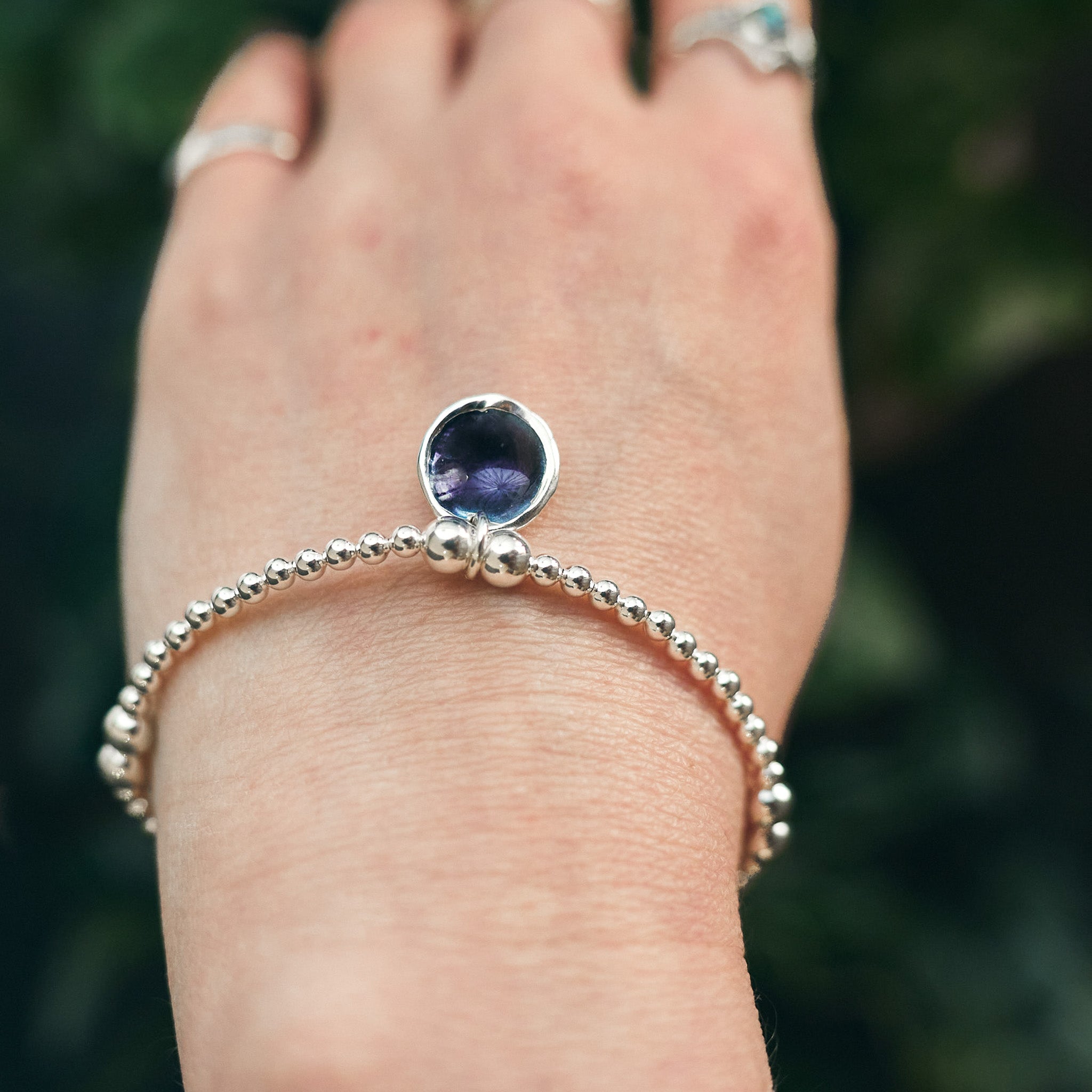 Enamel Droplet Charm Bracelet