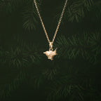Gold Wren Pendant Necklace