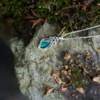 Injebreck 'Archibald Knox' Inspired, Celtic Knotwork Silver Enamelled Pendant Necklace