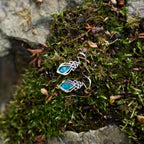 Injebreck 'Archibald Knox' Inspired, Celtic Knotwork Enamelled Sterling Silver Earrings