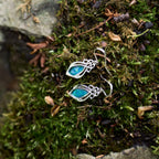 Injebreck 'Archibald Knox' Inspired, Celtic Knotwork Enamelled Sterling Silver Earrings