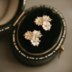 Elderflower Gold Stud Earrings