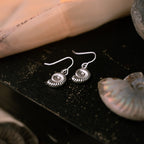 Sterling Silver Ammonite Fossil Earrings