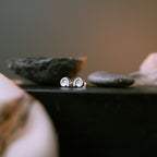 Sterling Silver Ammonite Fossil Stud Earrings