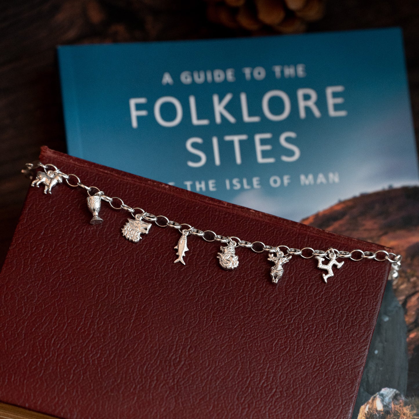 Manx Folklore Sterling Silver Charm Bracelet