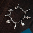 Manx Folklore Sterling Silver Charm Bracelet