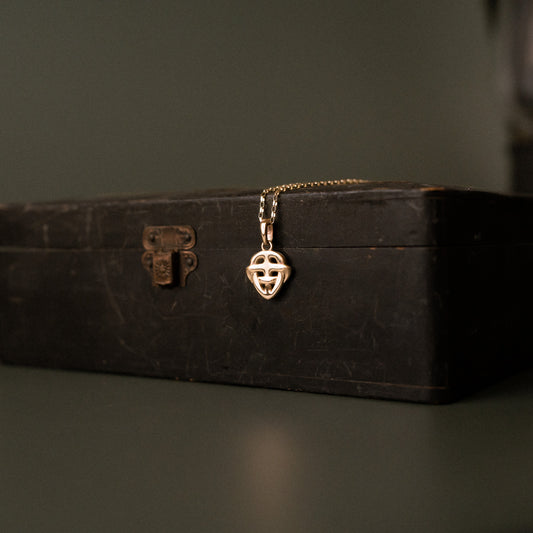 Gold Sandulf's Cross Celtic Knot Necklace