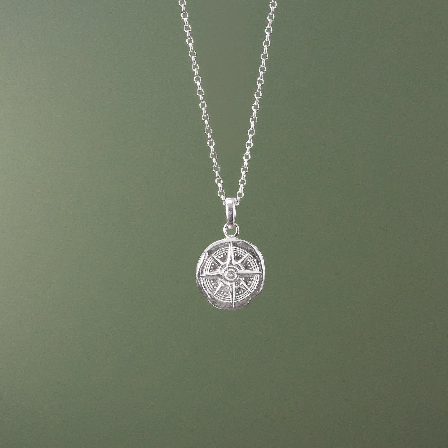 Compass - Elemental Talisman Coin Necklace