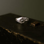 Sandulf's Viking Cross Silver Serpent Ring