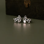 Sandulf's Cross Enamelled Silver Knot Cufflinks