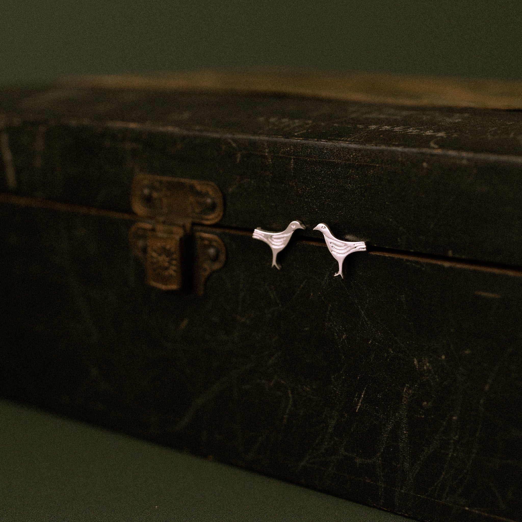 Sandulf's Cross Silver Bird Studs