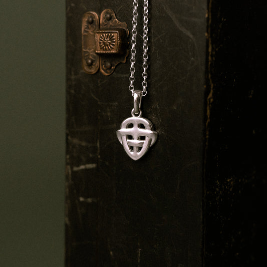 Sandulf's Cross Silver Celtic Knot Necklace