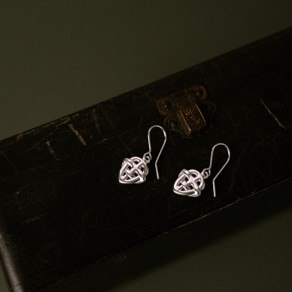 Sandulf's Cross Silver Celtic Knot Earrings