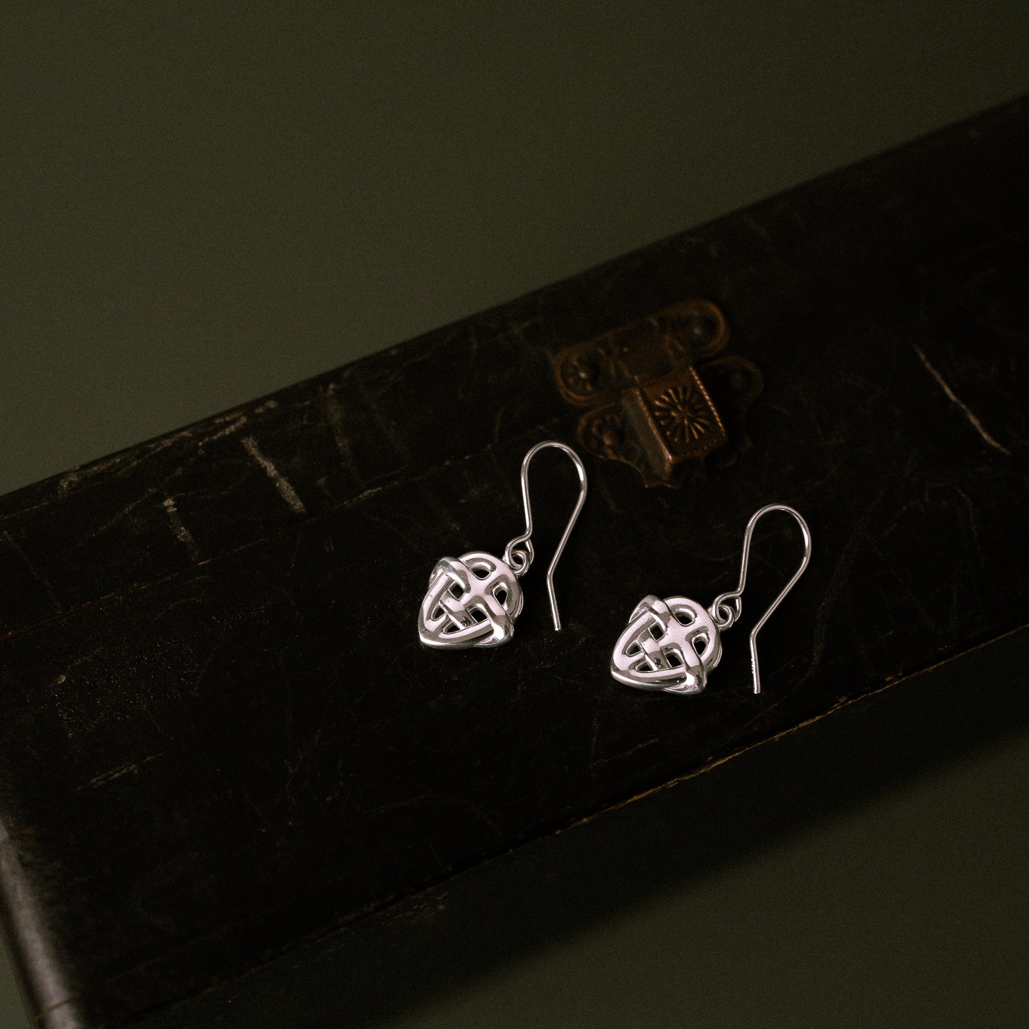 Sandulf's Cross Silver Celtic Knot Earrings