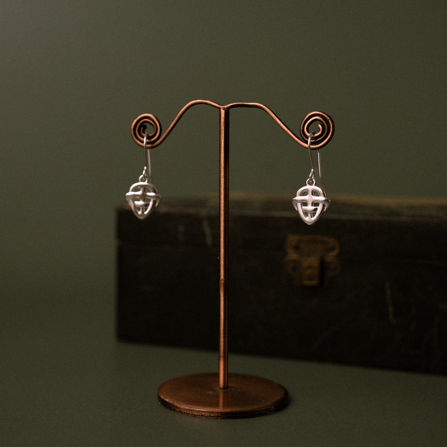 Sandulf's Cross Silver Celtic Knot Earrings