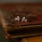 Sandulf's Cross Silver Knot Stud Earrings