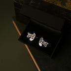 Sandulf's Cross Enamelled Silver Knot Cufflinks