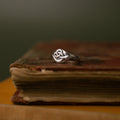 Sandulf's Viking Cross Silver Serpent Ring