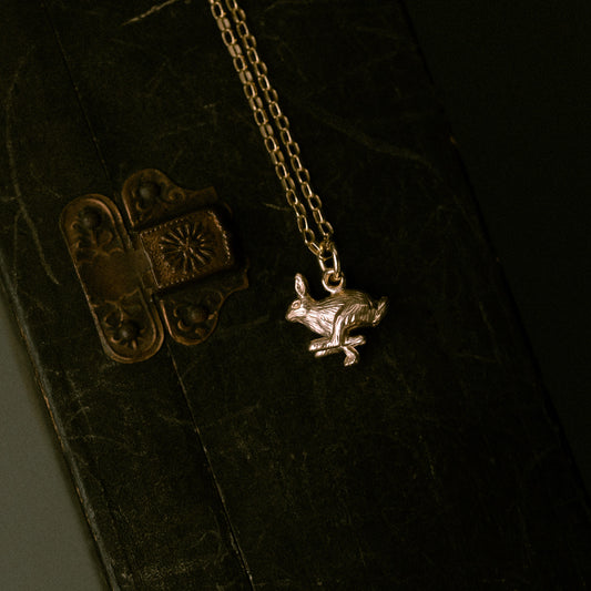 Gold Hare Charm Necklace