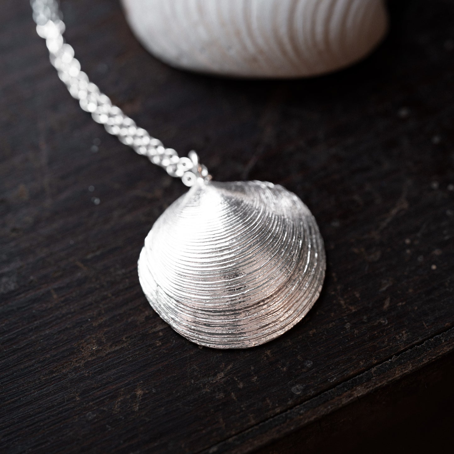 Sterling Silver Artemis Clam Shell Necklace