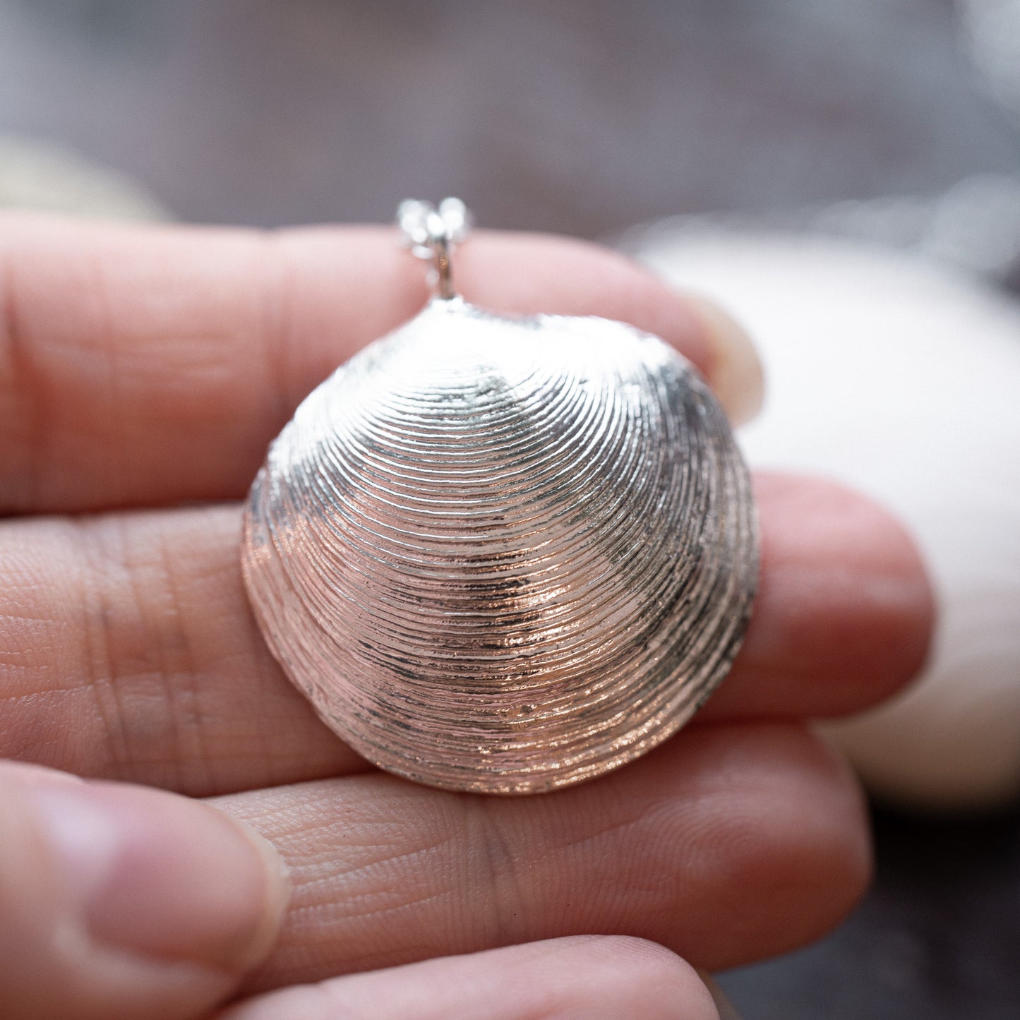 Sterling Silver Artemis Clam Shell Necklace