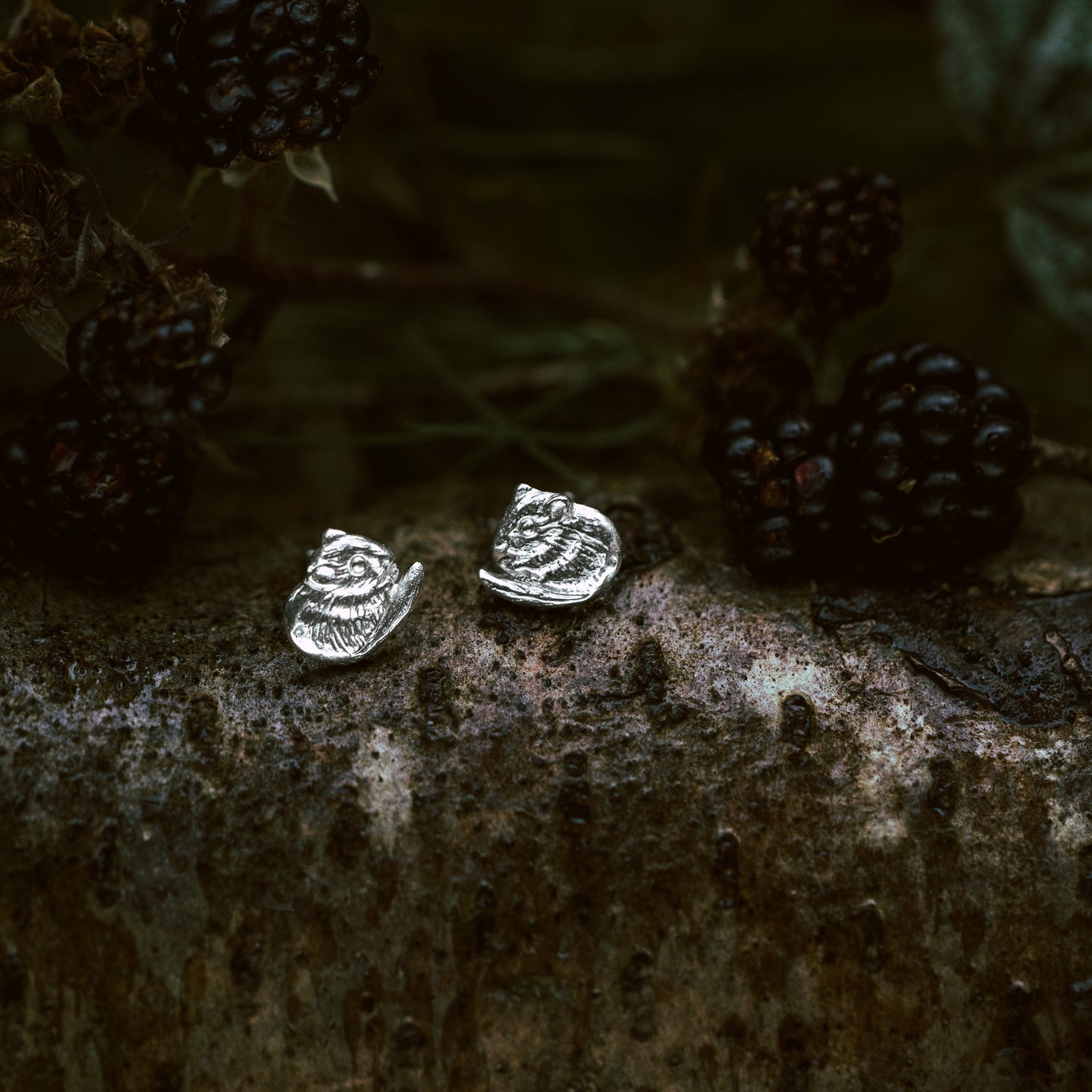 Hazel Dormouse Stud Earrings